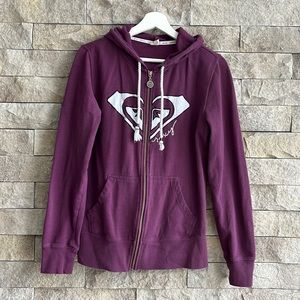 ROXY purple zip front hoodie